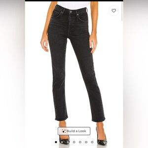 Agolde Riley High Rise Straight Crop Jeans in Panoramic